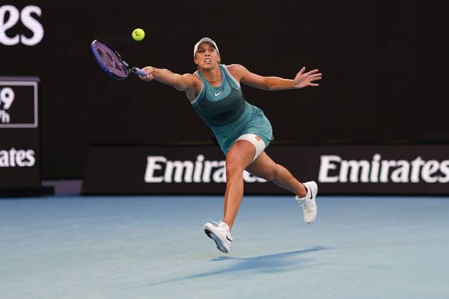Madison Keys during the Women s Singles final match against Sabalenka in the Rod Laver Arena Australian Open, Day Fourteen, Tennis, Melbourne Park, Melbourne, Australia - 25 Jan 2025  Copyright: xRachelxBach Shutterstockx 15108801i