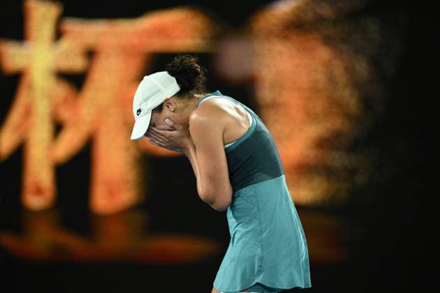 TENNIS AUSTRALIAN OPEN, Madison Keys of the USA celebrates match point during her Women?s final win over Aryna Sabalenka of Belarus during the 2025 Australian Open at Melbourne Park in Melbourne, Saturday, January 25, 2025. ( NO ARCHIVING, EDITORIAL USE ONLY, NO USE IN BOOKS WITHOUT CONSENT MELBOURNE VICTORIA AUSTRALIA  Copyright: xJOELxCARRETTx 20250125173034853550