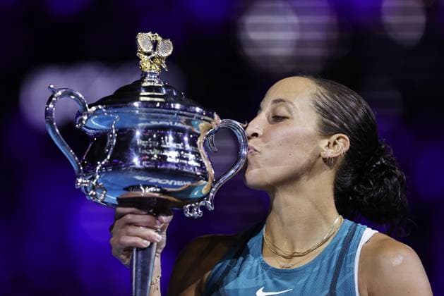 Madison Keys, USA, after final of 2025 Australian Open in Melbourne, 25 01 2025