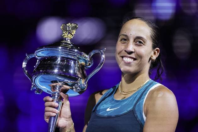 Madison Keys, USA, after final of 2025 Australian Open in Melbourne, 25 01 2025