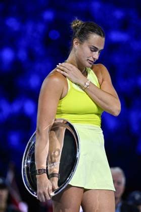 Australian Open - Women’s final - Melbourne Aryna Sabalenka (RUS) during the women’s final at the 2025 Australian Open at Melbourne Park in Melbourne, Australia, on January 25, 2025. Photo by Corinne Dubreuil ABACAPRESS.COM Melbourne Australia  Copyright: xDubreuilxCorinne ABACAx