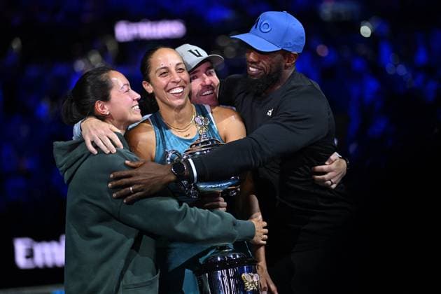 Australian Open - Women’s final - Melbourne Madison Keys (USA) with her husband Bjorn Fratanglo after she wins her first Gran Slam title defeating Arena Sabalenka (RUS) in the women’s final at the 2025 Australian Open at Melbourne Park in Melbourne, Australia, on January 25, 2025. Photo by Corinne Dubreuil ABACAPRESS.COM Melbourne Australia  Copyright: xDubreuilxCorinne ABACAx