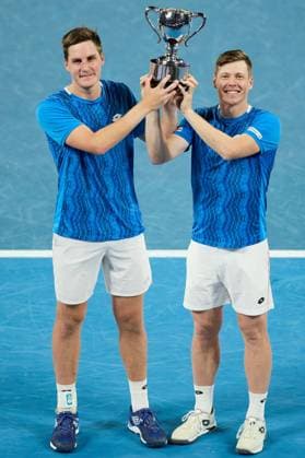 Harri Heliövaara of Finland and Henry Patten of Great Britain celebrate winning the Australian Open Men s Doubles final Australian Open, Day Fourteen, Tennis, Melbourne Park, Melbourne, Australia - 25 Jan 2025  Copyright: xRachelxBach Shutterstockx 15108801df