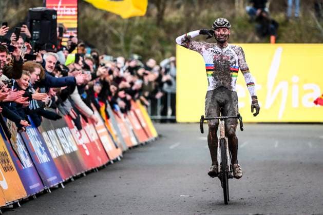 UCI Cyclocross World Cup Maasmechelen 2025 MAASMECHELEN, BELGIUM - JANUARY 25 : Van Der Poel Mathieu (NED) of Alpecin-Deceuninck during the 11th leg of the UCI Cyclocross World Cup Series 2024-2025 men elite race on January 25, 2025 in Maasmechelen, Belgium, 25 01 2025 Maasmechelen Belgium  Copyright: xVincentxKalutx