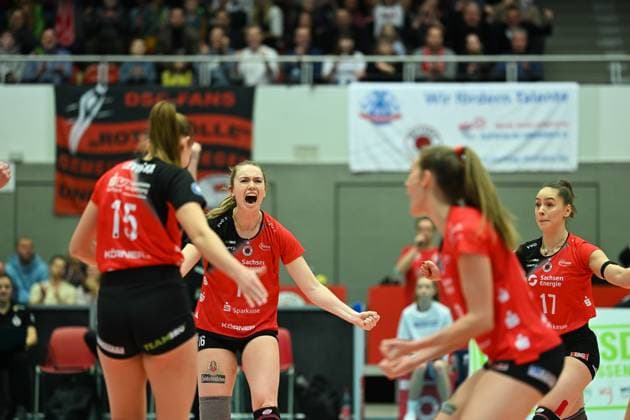 Emma Clothier Dresdner SC, 16 Dresdner SC vs SC Potsdam, 1 Volleyball Bundesliga Women, Season 2024 2025, 25 01 2025 Dresdner SC vs SC Potsdam, 1 Volleyball Bundesliga Women, Season 2024 2025, 25 01 2025 Dresden Copyright: xEibner-Pressefoto xHoepnerx EP_PHR