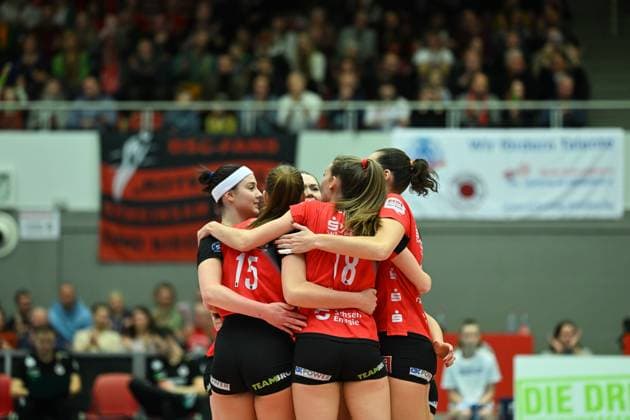 Team Dresdner SC Dresdner SC vs SC Potsdam, 1 Volleyball Bundesliga Women, Season 2024 2025, 25 01 2025 Dresdner SC vs SC Potsdam, 1 Volleyball Bundesliga Women, Season 2024 2025, 25 01 2025 Dresden Copyright: xEibner-Pressefoto xHoepnerx EP_PHR
