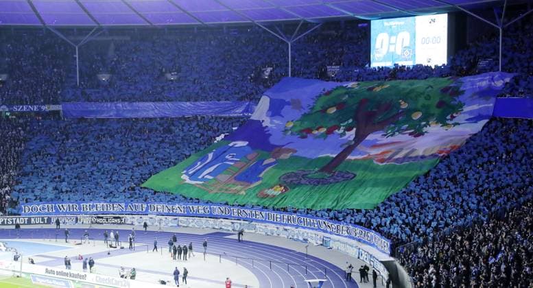 Choreography of the Hertha fans but we stay on your path and reap the rewards Sports Football Soccer DFL 2 Bundesliga Men 19 Matchday Season 2024 2025 25 12 2024 Hertha BSC Berlin vs Hamburger SV HSV DFL regulations prohibit any use of photographs as image sequences and or quasi video