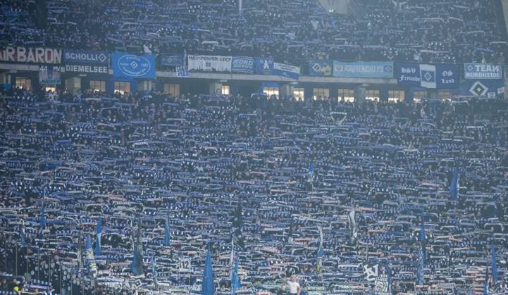 Soccer, Men, Season 2024 2025, 2 Bundesliga 19 Matchday , Hertha BSC Hamburger SV, Guest block, Fans of Hamburg, 25 01 2025, Copyright: xSebastianxRäppold MatthiasxKochx