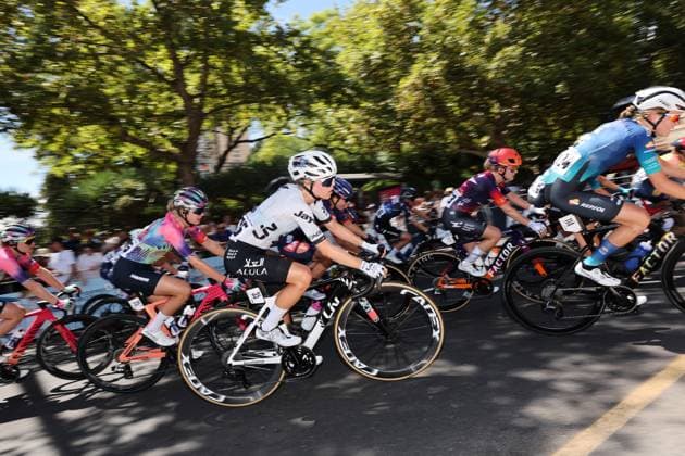 CYCLING WOMENS TOUR DOWN UNDER CRITERIUM, Ella Wyllie of NZL and team Liv-Alula-Jayco during the Santos Women s Tour Down Under street classic at Hilton Adelaide hotel in Adelaide, Sunday, January 26, 2025. ( NO ARCHIVING, EDITORIAL USE ONLY, NO USE IN BOOKS WITHOUT CONSENT ADELAIDE SOUTH AUSTRALIA AUSTRALIA  Copyright: xCONxCHRONISx 20250126135683081553