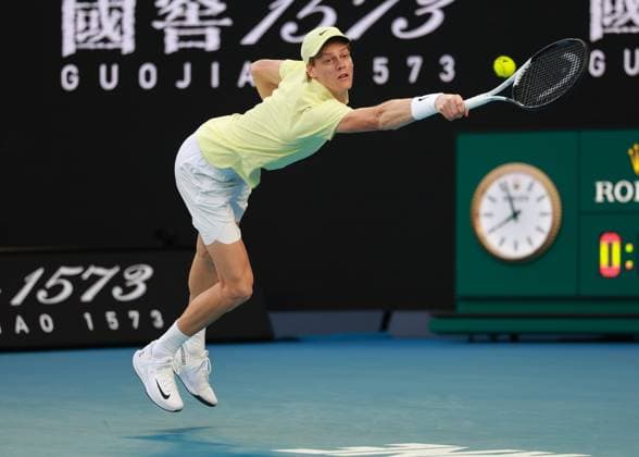 Jannik Sinner ITA , Final, Final, Australian Open 2025, Melbourne Park, Melbourne, Victoria, Australia Copyright: xJuergenxHasenkopfx