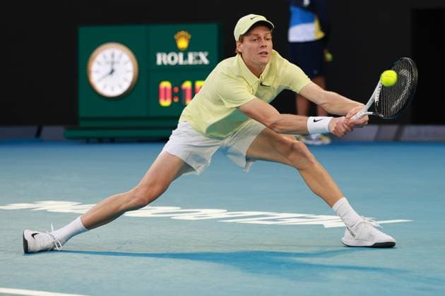 Jannik Sinner ITA , Final, Final, Australian Open 2025, Melbourne Park, Melbourne, Victoria, Australia Copyright: xJuergenxHasenkopfx