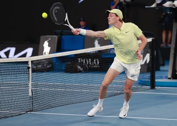 Jannik Sinner ITA , Final, Final, Australian Open 2025, Melbourne Park, Melbourne, Victoria, Australia Copyright: xJuergenxHasenkopfx