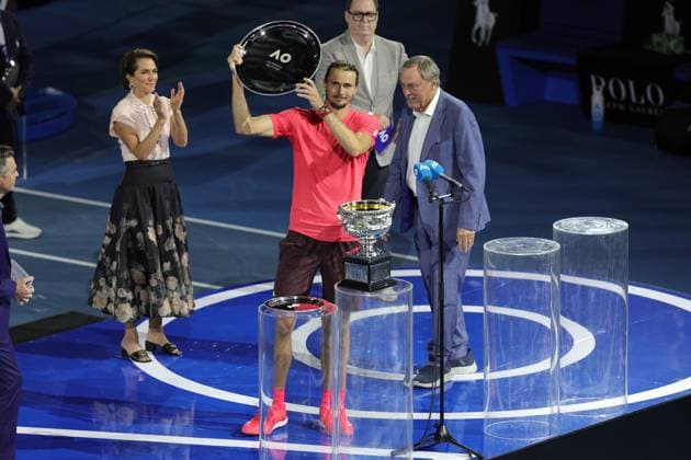 Alexander Zverev of Germany holds the Runner s Up trophy Australian Open, Day Fifteen, Tennis, Melbourne Park, Melbourne, Australia - 26 Jan 2025  Copyright: xRachelxBach Shutterstockx 15108805ab