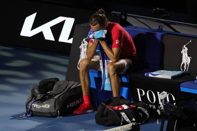 Alexander Zverev of Germany reacts after losing the final of the Australian Open Australian Open, Day Fifteen, Tennis, Melbourne Park, Melbourne, Australia - 26 Jan 2025  Copyright: xRachelxBach Shutterstockx 15108805ak
