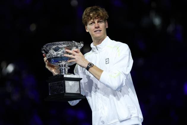 Sport Bilder des Tages Jannik Sinner of Italy wins the Australian Open Australian Open, Day Fifteen, Tennis, Melbourne Park, Melbourne, Australia - 26 Jan 2025  Copyright: xEllaxLing Shutterstockx 15108789ar