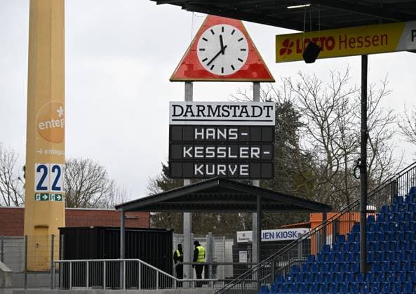 26 01 2025, xsltx, Soccer 2 Bundesliga, SV Darmstadt 98 SC Paderborn 07 emspor, v l The new Hans Kessler Kurve, dedicated to the honorary president of SV Darmstadt 98 DFL DFB REGULATIONS PROHIBIT ANY USE OF PHOTOGRAPHS as IMAGE SEQUENCES and or QUASI VIDEO