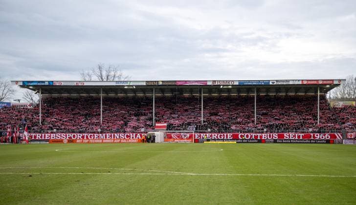 Soccer, Men, Season 2024 2025, 3 Liga 21 Matchday , FC FC Energie Cottbus SG Dynamo Dresden, Fans of Energie in the North Wall, 25 01 2025, Copyright: xMatthiasxKochx