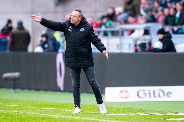 26 01 2025 Soccer, 2024 2025, 2 Bundesliga, Matchday 19, Hannover 96 SC Preußen Münster Andre Breitenreiter Coach Hannover DFL REGULATIONS PROHIBIT ANY USE OF PHOTOGRAPHS AS IMAGE SEQUENCES AND OR QUASI VIDEO Hannover Lower Saxony Germany Heinz von Heiden Arena