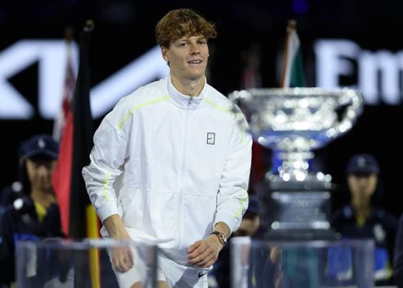 Jannik Sinner ITA , Award Ceremony, Presentation, Australian Open 2025, Melbourne Park, Melbourne, Victoria, Australia Copyright: xJuergenxHasenkopfx