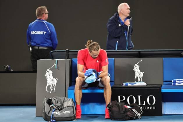 Alexander Zverev, GER, during final of 2025 Australian Open in Melbourne, 26 01 2025