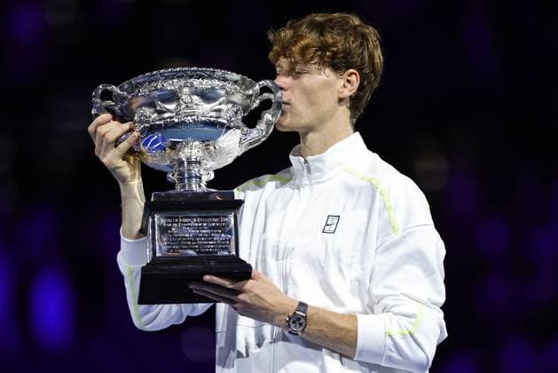 Jannik Sinner, ITA, after final of 2025 Australian Open in Melbourne, 26 01 2025