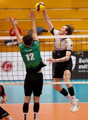 BAU 26 01 2025 Ludwigsburg Volleyball Barock Volleys MTV Ludwigsburg vs TV Bühl, Ben Simon Bonin LB, right