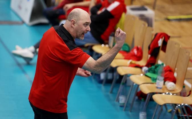 BAU 26 01 2025 Ludwigsburg Volleyball Barock Volleys MTV Ludwigsburg vs TV Bühl, coach Vladimir Rakic Bühl