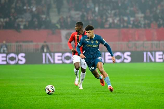 FOOTBALL : OGC Nice VS Olympique de Marseille - Ligue 1 McDonald s - 26 01 2025 L OGC Nice recoit l Olympique de Marseille Ã l Allianz Riviera dans le cadre de la 19e journÃ e de Ligue 1 McDonald s. Luis Henrique (OM) NiceFrance  Copyright: xWilliamxCannarellax