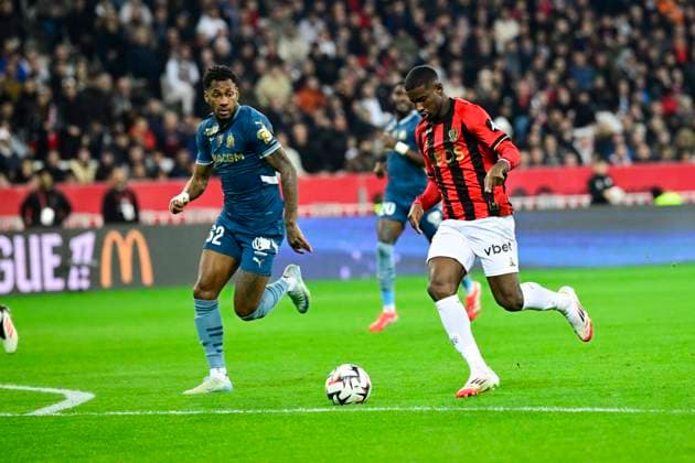 FOOTBALL : OGC Nice VS Olympique de Marseille - Ligue 1 McDonald s - 26 01 2025 L OGC Nice recoit l Olympique de Marseille Ã l Allianz Riviera dans le cadre de la 19e journÃ e de Ligue 1 McDonald s. Mohamed-Ali Cho (OGCN) NiceFrance  Copyright: xWilliamxCannarellax
