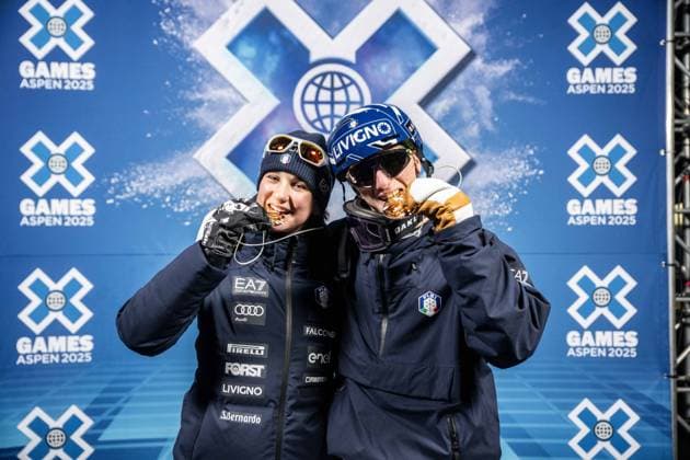 January 25, 2025, Aspen, Colorado, USA: Italian siblings MIRO TABANELLI and FLORA TABANELLI both win gold in their respective Men and WomenÃ¢â‚¬â ¢s Big Air competitions. Athletes from around the world compete at the 2025 X Games hosted at Buttermilk Mountain in Aspen, Colorado. Aspen USA - ZUMAk194 20250125_zsp_k194_004 Copyright: xKaixRiverxKanzerx