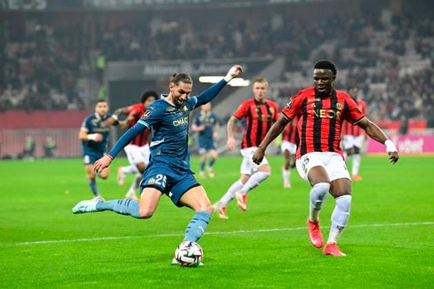 FOOTBALL : OGC Nice VS Olympique de Marseille - Ligue 1 McDonald s - 26 01 2025 L OGC Nice recoit l Olympique de Marseille Ã l Allianz Riviera dans le cadre de la 19e journÃ e de Ligue 1 McDonald s. Adrien Rabiot (OM) Youssouf Ndayishimiye (OGCN) NiceFrance  Copyright: xWilliamxCannarellax