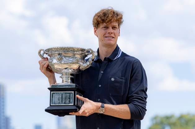 Tennis, Australian Open, Winner Jannik Sinner, Shooting in Melbourne