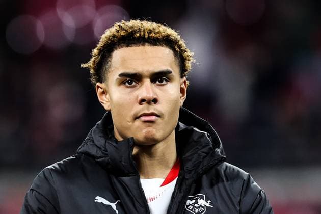 Antonio Nusa RB Leipzig,7 1 Soccer Bundesliga Season 2024 2025 Point Match RB Leipzig vs Bayer Leverkusen at the Red Bull Arena in Leipzig Single Image,Action,Soccer,Germany,Man,Men,25 01 2025