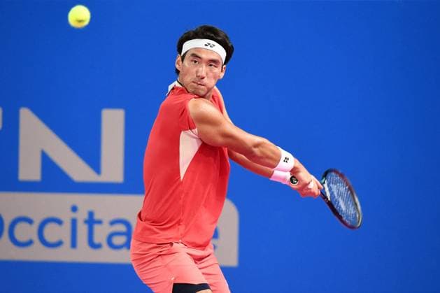 TENNIS : Open Sud de France ATP, Tennis Herren 250 - 27 01 2025 MONTPELLIER, FRANCE - JANUARY 27 : Yunchaokete BU (CHN) vs.Daniel ALTMAIER (GER) during the qualifying final of the ATP 250 Open Sud de France tournament in Montpellier, France on January 27th, 2025. MontpellierFrance  Copyright: xValentinaxClaretx