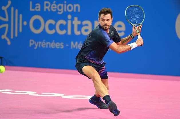TENNIS : Open Sud de France ATP, Tennis Herren 250 - 27 01 2025 MONTPELLIER, FRANCE - JANUARY 27 : WC Stan WAWRINKA (SUI) vs. Arthur CAZAUX (FRA) at the ATP 250 Open Sud de France tournament in Montpellier, France on January 27th, 2025. MontpellierFrance  Copyright: xValentinaxClaretx