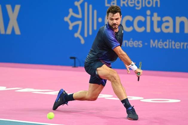 TENNIS : Open Sud de France ATP, Tennis Herren 250 - 27 01 2025 MONTPELLIER, FRANCE - JANUARY 27 : WC Stan WAWRINKA (SUI) vs. Arthur CAZAUX (FRA) at the ATP 250 Open Sud de France tournament in Montpellier, France on January 27th, 2025. MontpellierFrance  Copyright: xValentinaxClaretx
