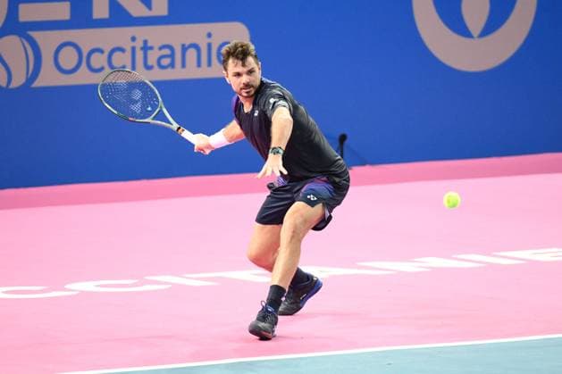 TENNIS : Open Sud de France ATP, Tennis Herren 250 - 27 01 2025 MONTPELLIER, FRANCE - JANUARY 27 : WC Stan WAWRINKA (SUI) vs. Arthur CAZAUX (FRA) at the ATP 250 Open Sud de France tournament in Montpellier, France on January 27th, 2025. MontpellierFrance  Copyright: xValentinaxClaretx