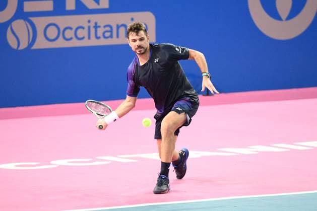 TENNIS : Open Sud de France ATP, Tennis Herren 250 - 27 01 2025 MONTPELLIER, FRANCE - JANUARY 27 : WC Stan WAWRINKA (SUI) vs. Arthur CAZAUX (FRA) at the ATP 250 Open Sud de France tournament in Montpellier, France on January 27th, 2025. MontpellierFrance  Copyright: xValentinaxClaretx