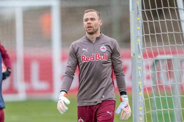 SOCCER - UEFA CL, RBS vs Atletico SALZBURG,AUSTRIA,28.JAN.25 - SOCCER - UEFA Champions League, Red Bull Salzburg vs Atletico Madrid, preview, training RBS. Image shows Alexander Schlager (RBS).  GEPAxpictures xWolfgangxKofler