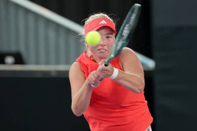 TENNIS - WTA, Tennis Damen Upper Austria Ladies Linz LINZ,AUSTRIA,28.JAN.25 - TENNIS - WTA Tour, Upper Austria Ladies Linz. Image shows Clara Tauson (DEN).  GEPAxpictures xWalterxLuger