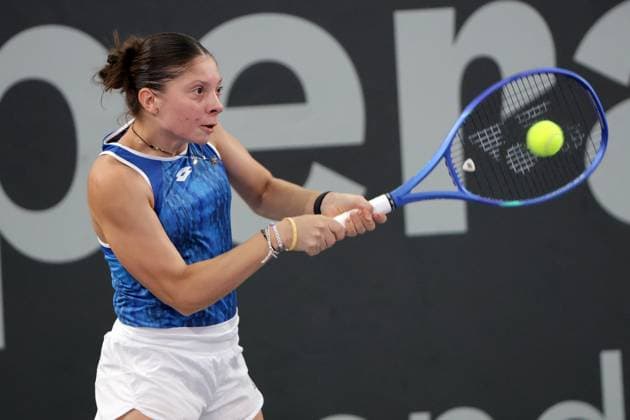 TENNIS - WTA, Tennis Damen Upper Austria Ladies Linz LINZ,AUSTRIA,28.JAN.25 - TENNIS - WTA Tour, Upper Austria Ladies Linz. Image shows Antonia Ruzic (CRO).  GEPAxpictures xWalterxLuger