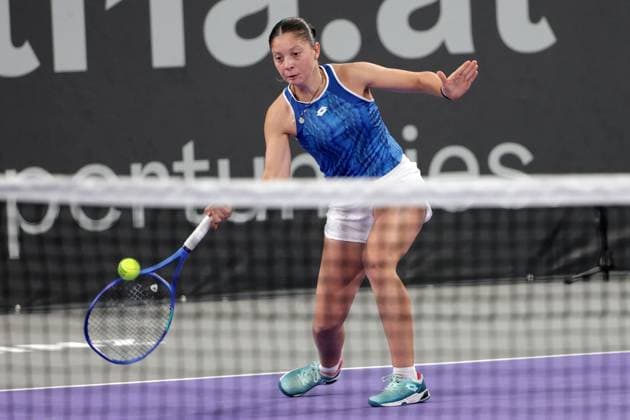 TENNIS - WTA, Tennis Damen Upper Austria Ladies Linz LINZ,AUSTRIA,28.JAN.25 - TENNIS - WTA Tour, Upper Austria Ladies Linz. Image shows Antonia Ruzic (CRO).  GEPAxpictures xWalterxLuger