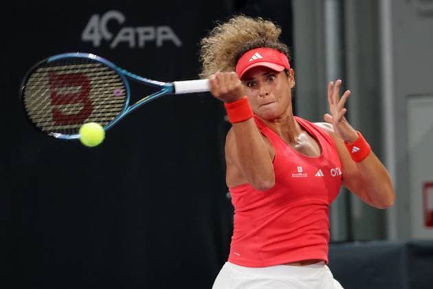 TENNIS - WTA, Tennis Damen Upper Austria Ladies Linz LINZ,AUSTRIA,28.JAN.25 - TENNIS - WTA Tour, Upper Austria Ladies Linz. Image shows Mayar Sherif (EGY).  GEPAxpictures xWalterxLuger
