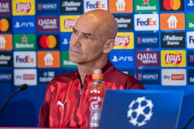 SOCCER - UEFA CL, RBS vs Atletico SALZBURG,AUSTRIA,28.JAN.25 - SOCCER - UEFA Champions League, Red Bull Salzburg vs Atletico Madrid, preview, press conference, PK, Pressekonferenz RBS. Image shows head coach Thomas Letsch (RBS).  GEPAxpictures xWolfgangxKofler