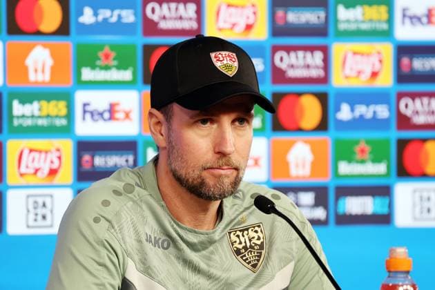 Football, CL, VfB Stuttgart, Press conference