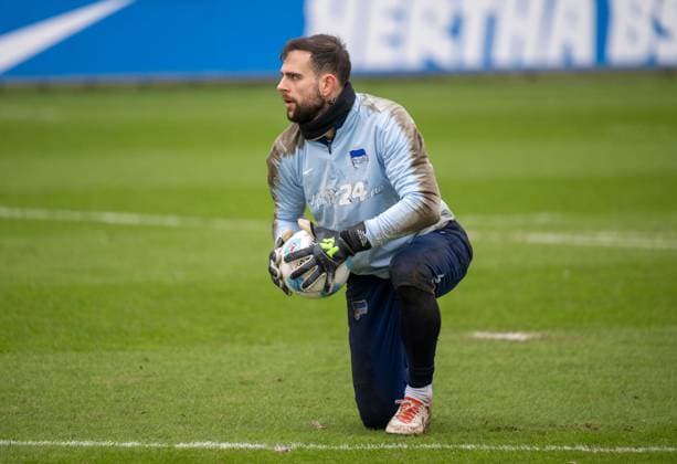Soccer, Men, Season 2024 2025, 2 Bundesliga, Hertha BSC, Training, Goalkeeper Marius Gersbeck Hertha BSC , 28 01 2025, Copyright: xMatthiasxKochx