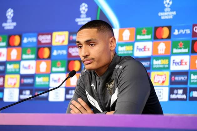 28 01 25 VfB Stuttgart PK Millot Germany, Stuttgart, 28 01 2025, Football, UEFA Champions League, VfB Stuttgart, Press conference PK Enzo Millot