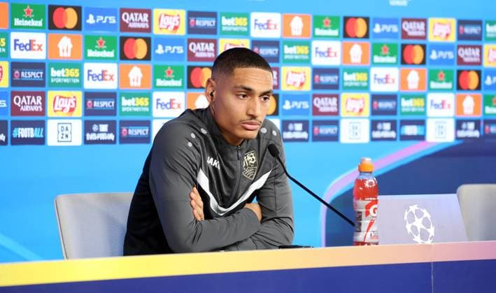28 01 25 VfB Stuttgart PK Millot Germany, Stuttgart, 28 01 2025, Football, UEFA Champions League, VfB Stuttgart, Press conference PK Enzo Millot
