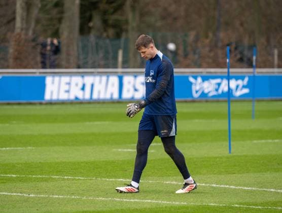 Soccer, Men, Season 2024 2025, 2 Bundesliga, Hertha BSC, Training, Goalkeeper Tjark Ernst Hertha BSC , 28 01 2025, Copyright: xMatthiasxKochx