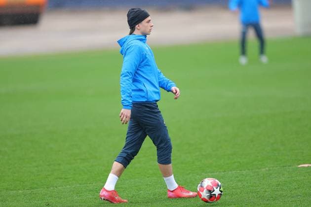 RB Leipzig Training Champions League Leipzig, 28 01 2025, RBL Training Center, UEFA Champions League, RB LEIPZIG Final training before tomorrows match at Sturm Graz , In the picture Viggo Gebel , For editorial use only Editorial use only ,